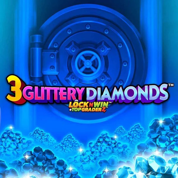 3 Glittery Diamonds slot logo by PearFiction Studios at Casinoin Casino