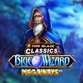 Fire Blaze Blue Wizard Megaways slot visual from Rarestone Gaming available on casinoin-el.gr